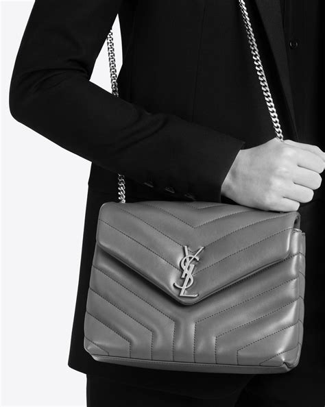 ysl toy loulou bag grey|YSL loulou bag review.